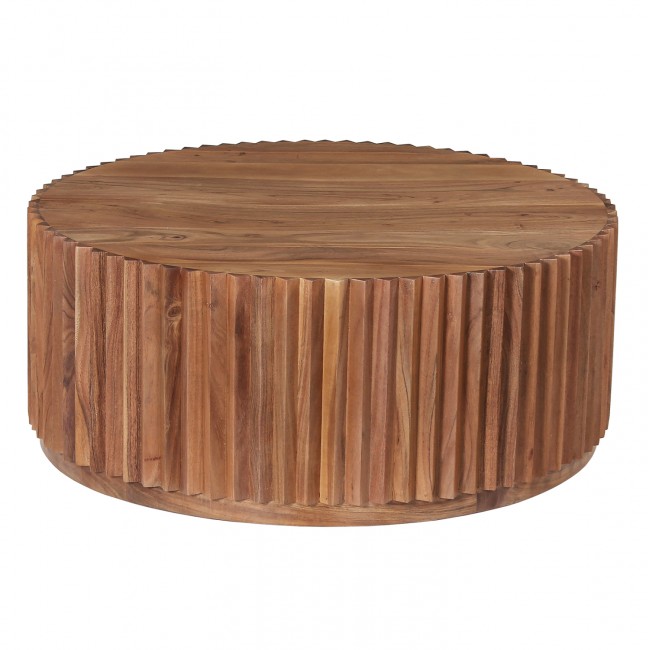 Τραπέζι σαλονιού "SEDGE" σε χρώμα φυσικό Φ90Χ38