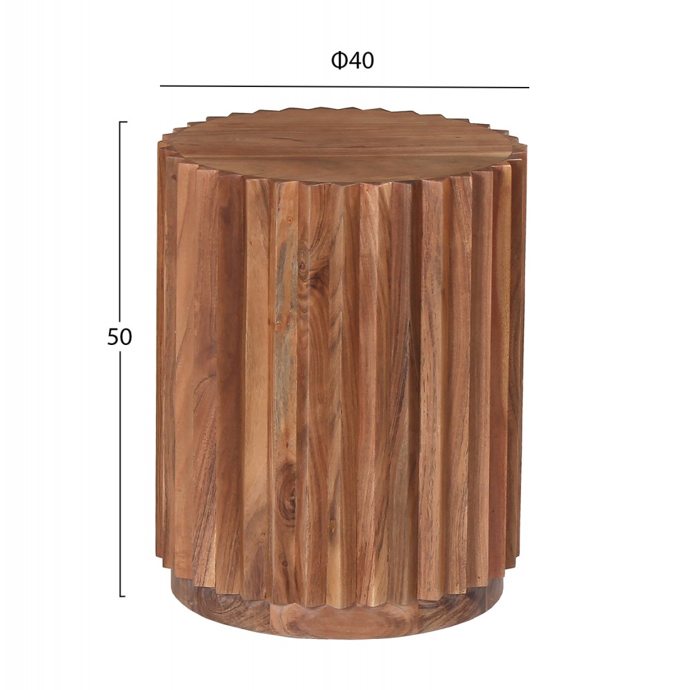 Τραπέζι βοηθητικό "SEDGE" σε χρώμα φυσικό Φ40x50