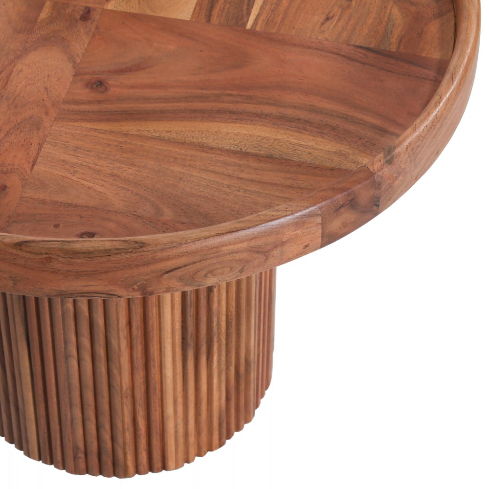 Τραπέζι σαλονιού "RAJJEH" σε χρώμα φυσικό Φ60x45