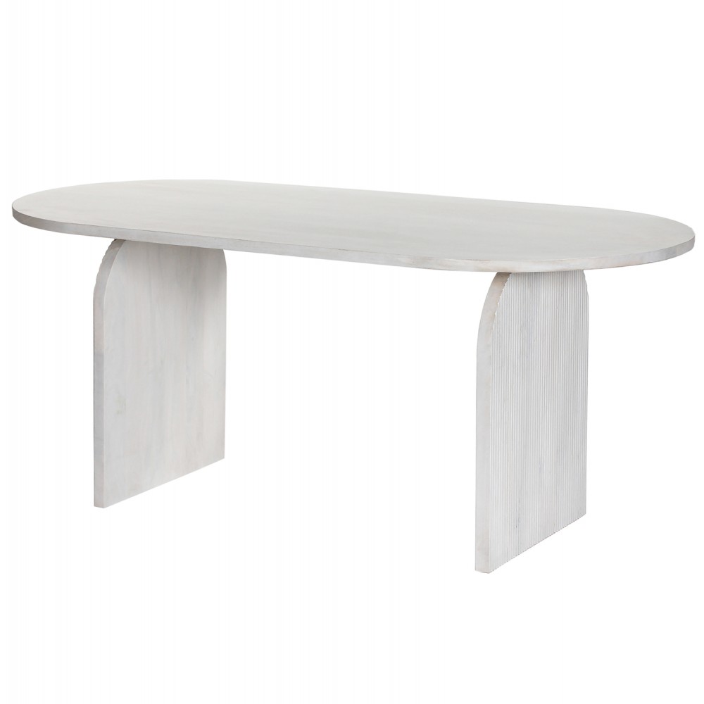 Τραπέζι τραπεζαρίας "ΗΟΝΚΥ" σε χρώμα λευκό 180x90x76