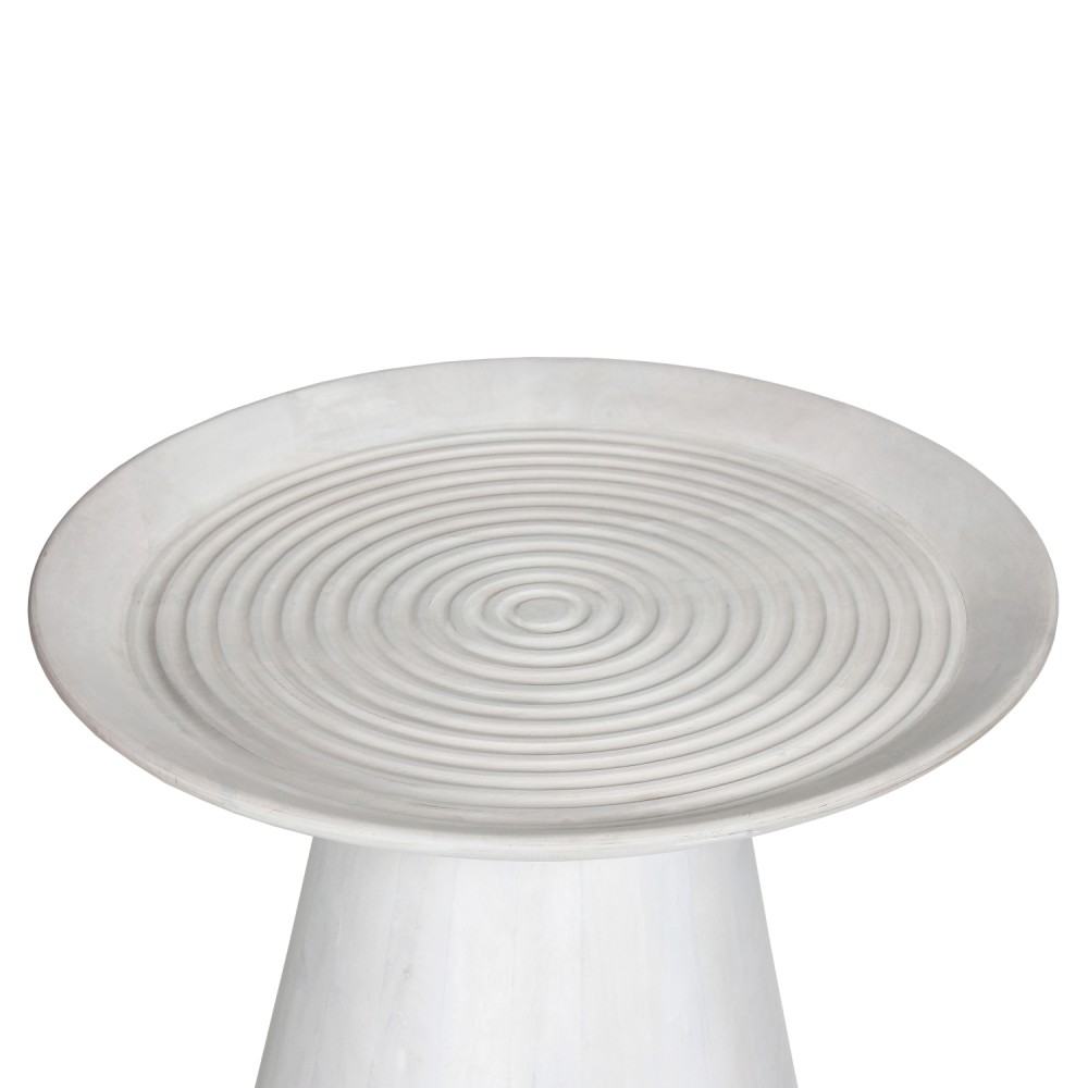 Τραπέζι σαλονιού "ROSS" σε χρώμα λευκό Φ60x45