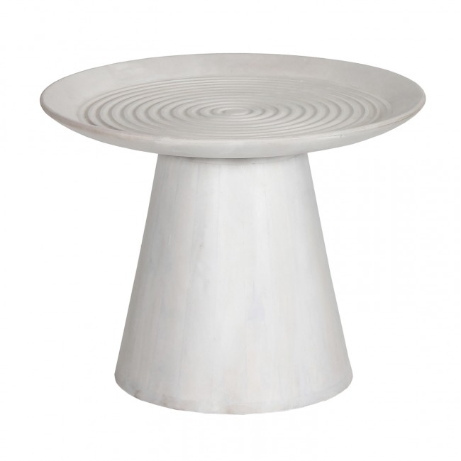 Τραπέζι σαλονιού "ROSS" σε χρώμα λευκό Φ60x45
