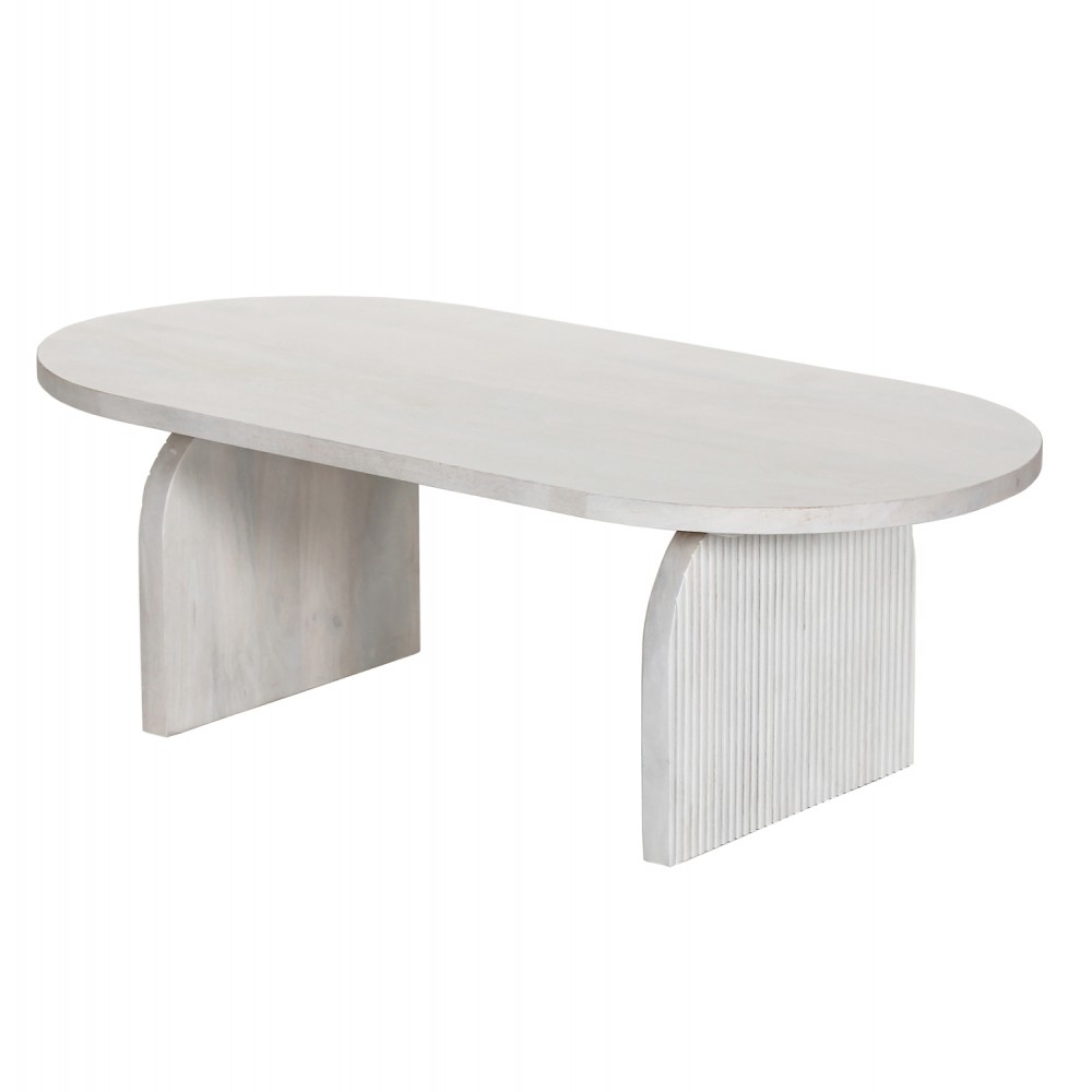 Τραπέζι σαλονιού "HONKY" σε χρώμα λευκό 130x60x35