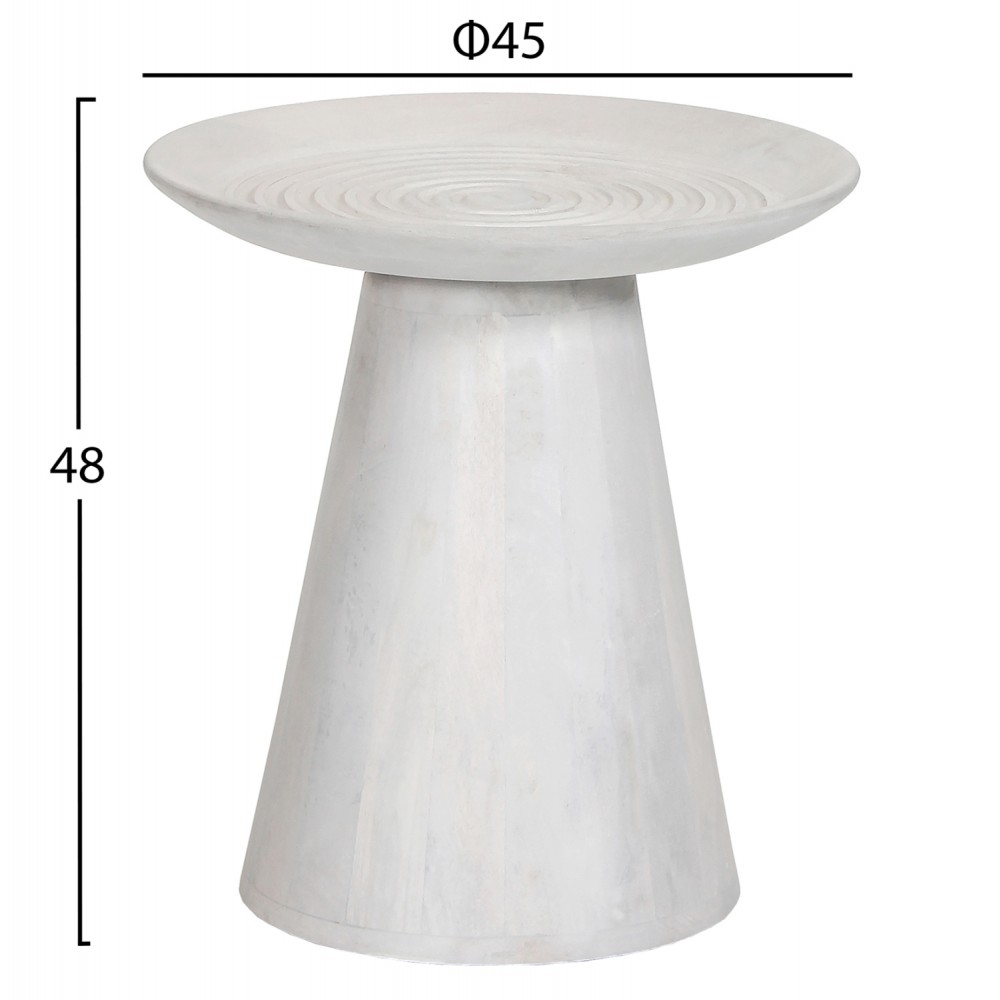 Τραπέζι βοηθητικό "ROSS" σε χρώμα λευκό Φ45x48