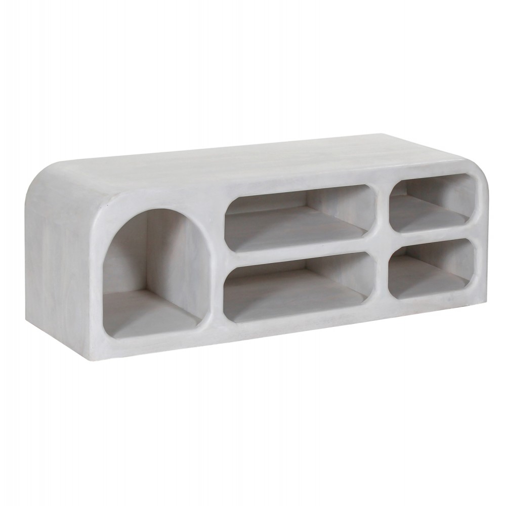 Έπιπλο τηλεόρασης "HANDYR" σε λευκό χρώμα 130x40x45