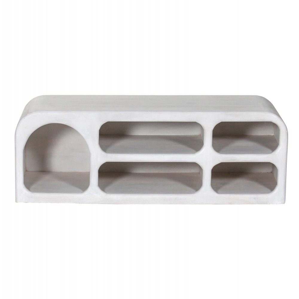 Έπιπλο τηλεόρασης "HANDYR" σε λευκό χρώμα 130x40x45