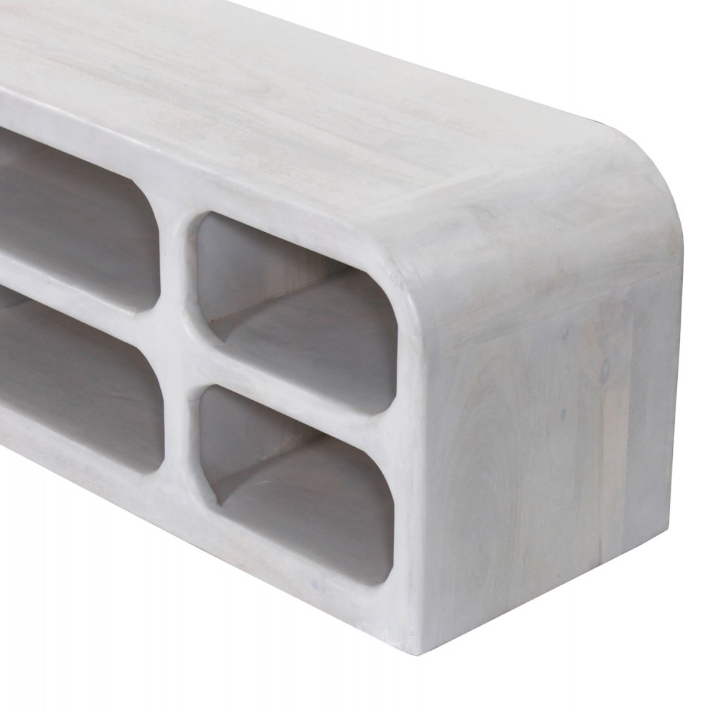 Έπιπλο τηλεόρασης "HANDYR" σε λευκό χρώμα 130x40x45