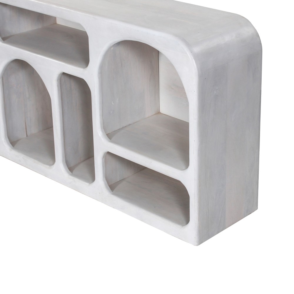 Μπουφές "HANDYR" από ξύλο σε λευκό χρώμα 165x35x75