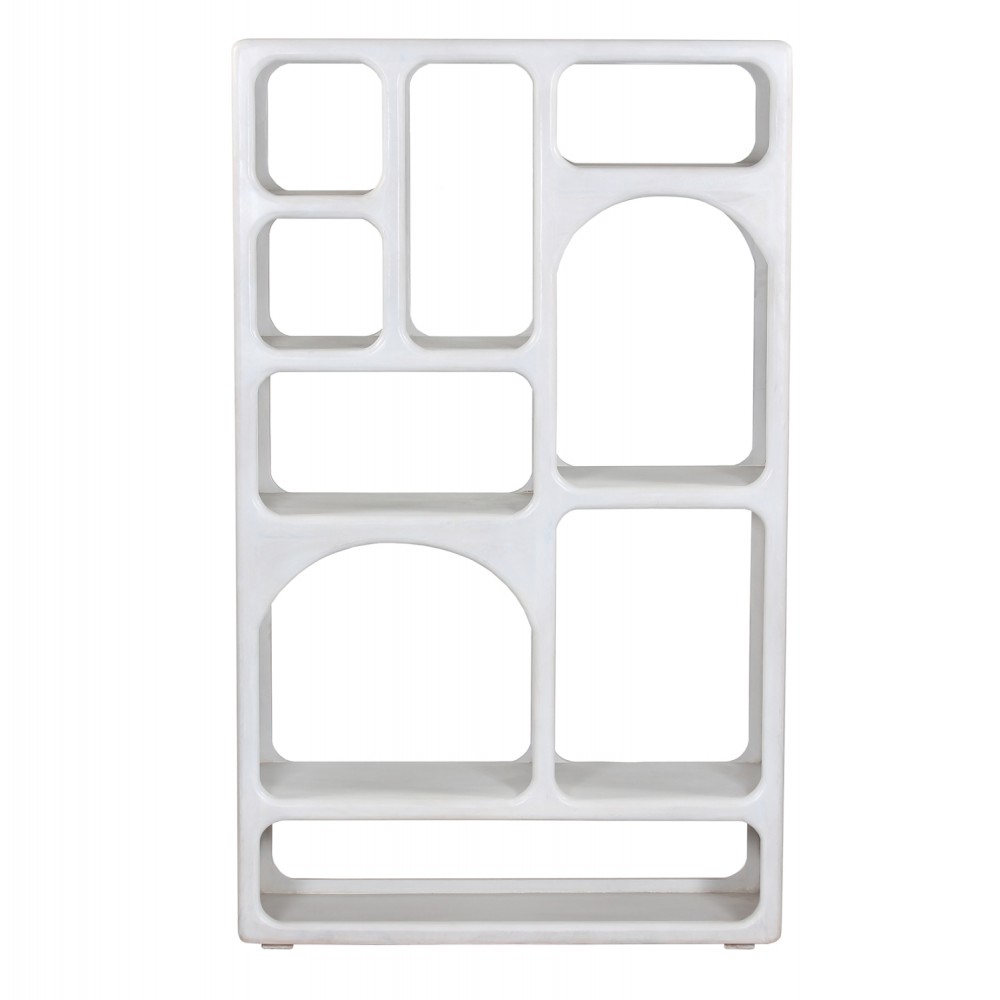 Βιβλιοθήκη ''HANDYR'' από ξύλο σε λευκό χρώμα 100x35x165