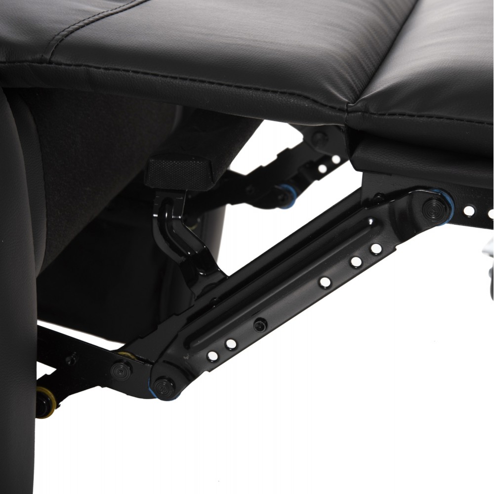 Πολυθρόνα relax "YASUMU" από PU σε χρώμα μαύρο 80x93x100