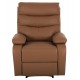 Πολυθρόνα relax "YASUMU" από PU σε χρώμα καφέ 80x93x100
