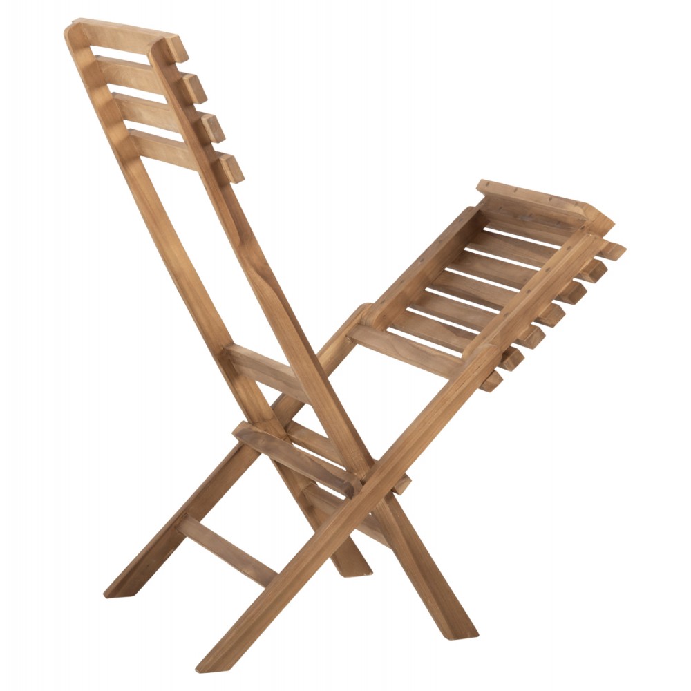 Σετ εξωτερικού χώρου 3τμχ από ξύλο σε φυσικό χρώμα 46x50x88,5