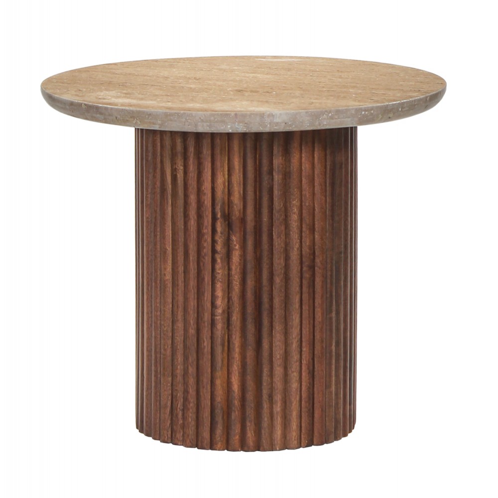 Τραπέζι σαλονιού  "GLADYS" σε χρώμα καφέ Φ55x50