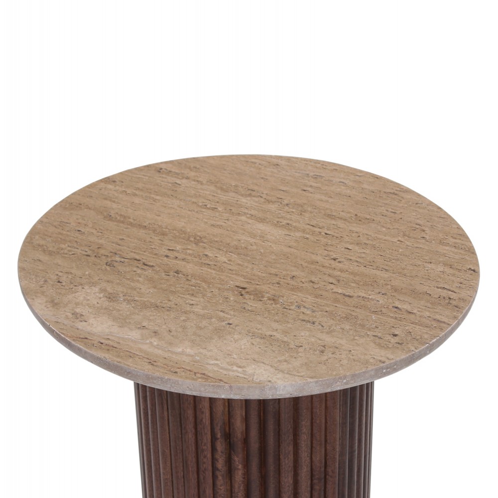 Τραπέζι σαλονιού  "GLADYS" σε χρώμα καφέ Φ55x50