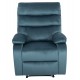 Πολυθρόνα  relax "YASUMU" από βελούδο σε χρώμα πετρόλ 80x93x100