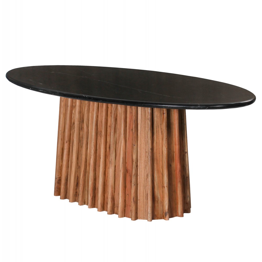 Τραπέζι τραπεζαρίας "DRAXX" σε χρώμα φυσικό/μαύρο 200x100x76