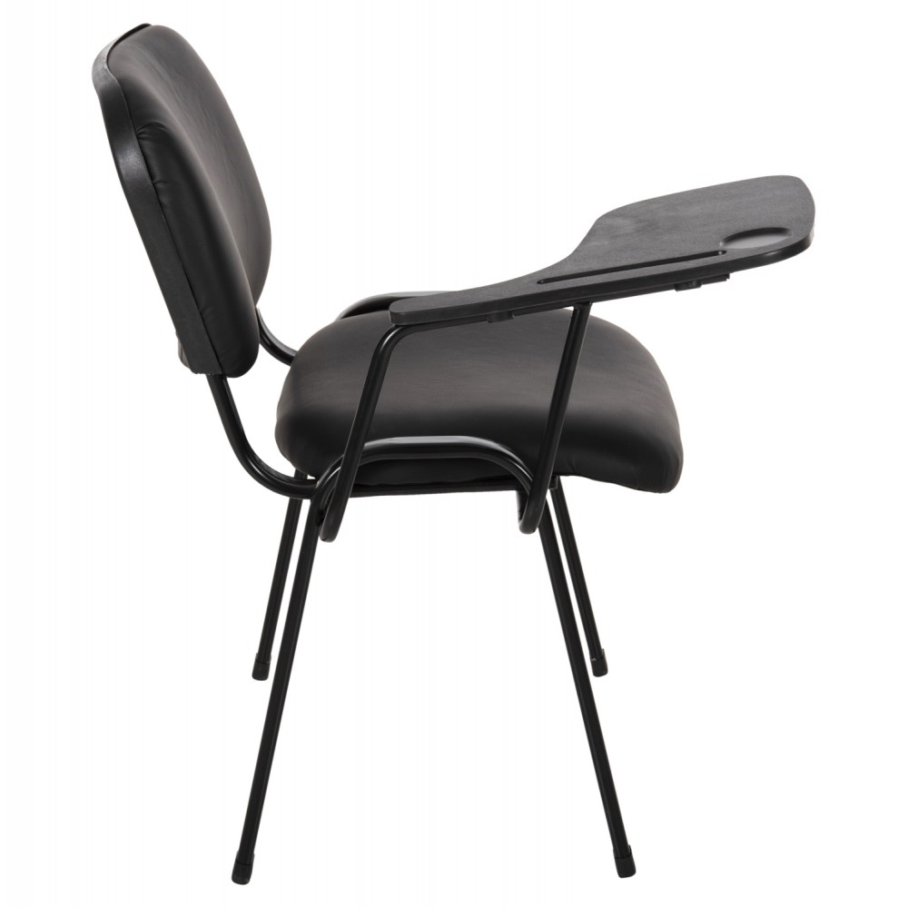 Καρέκλα συνεδρίου "JANISHA" από μέταλλο/PU σε χρώμα μαύρο 63x72x76