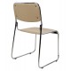 Καρέκλα επισκέπτη "MABEL" από μέταλλο/PU σε χρώμα χρωμίου/μόκα 47x48x78