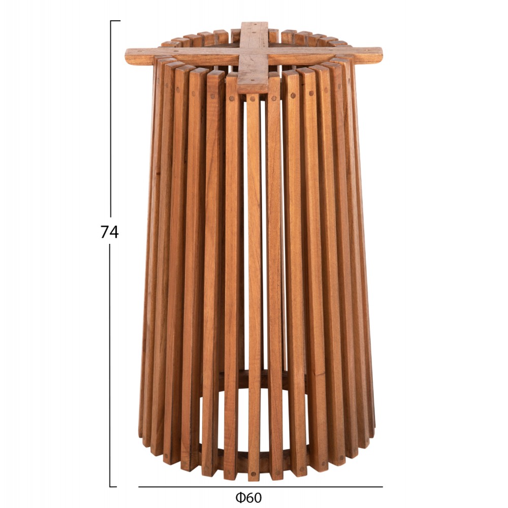 Βάση τραπεζιού "FRANTZ" από μασίφ σε χρώμα φυσικό Φ60x75,5