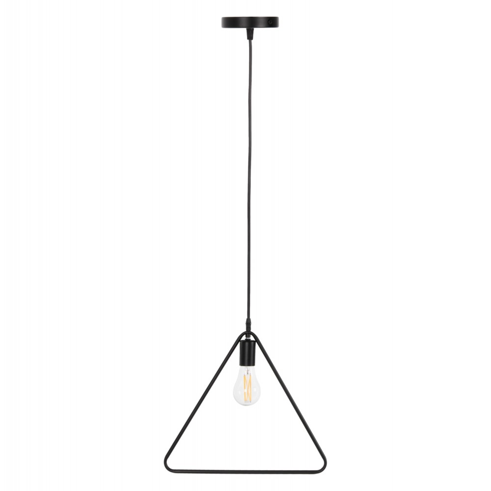 Φωτιστικό οροφής μονόφωτο από μέταλλο σε χρώμα μαύρο 38x132