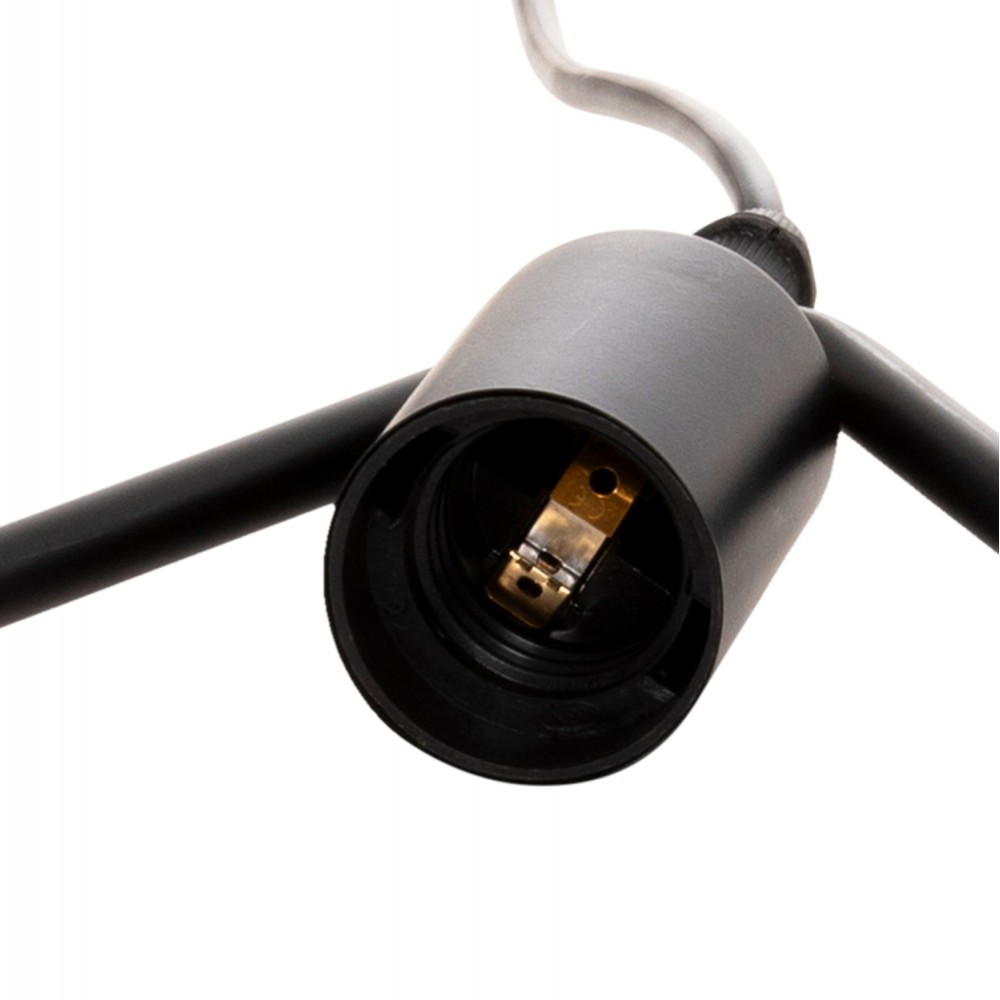 Φωτιστικό οροφής μονόφωτο από μέταλλο σε χρώμα μαύρο 38x132