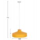 Φωτιστικό οροφής μονόφωτο από μέταλλο σε χρώμα κίτρινο Φ40x116