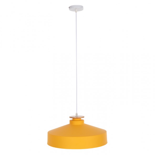 Φωτιστικό οροφής μονόφωτο από μέταλλο σε χρώμα κίτρινο Φ40x116