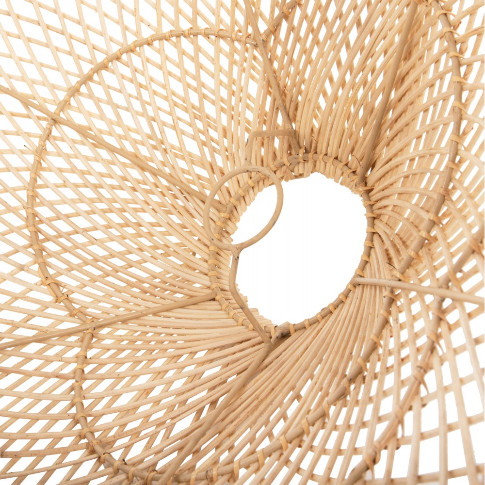 Φωτιστικό οροφής μονόφωτο από σχοινί/ραττάν σε χρώμα φυσικό Φ58,5Χ131