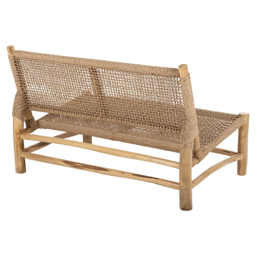 Καναπές εξωτερικού χώρου "LONDER" από ξύλο σε φυσικό χρώμα 120x75x78