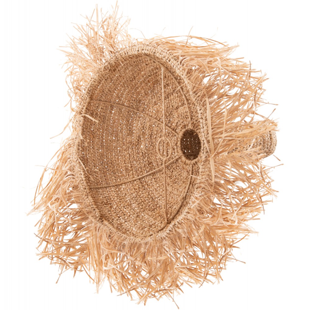 Φωτιστικό οροφής μονόφωτο από σχοινί σε χρώμα φυσικό Φ41,5x150