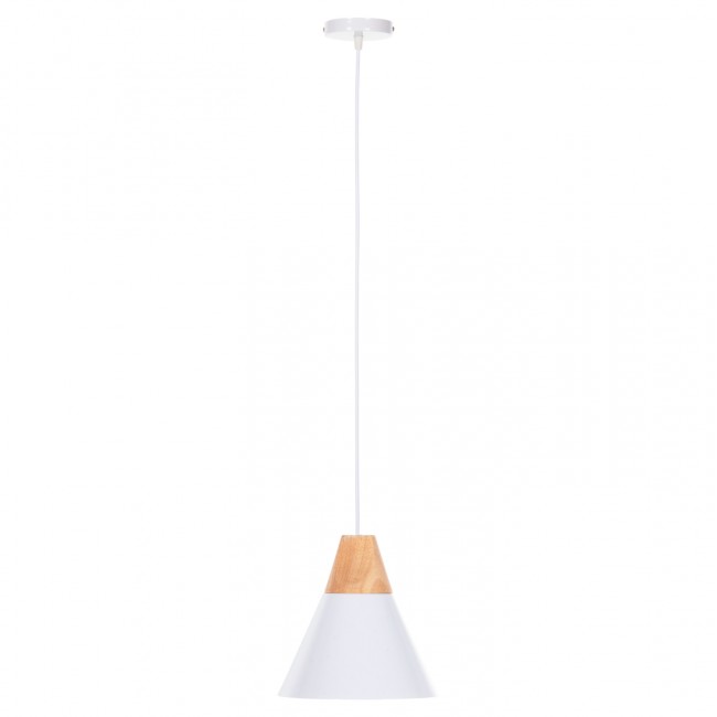 Φωτιστικό οροφής μονόφωτο από μέταλλο σε χρώμα λευκό Φ22x115