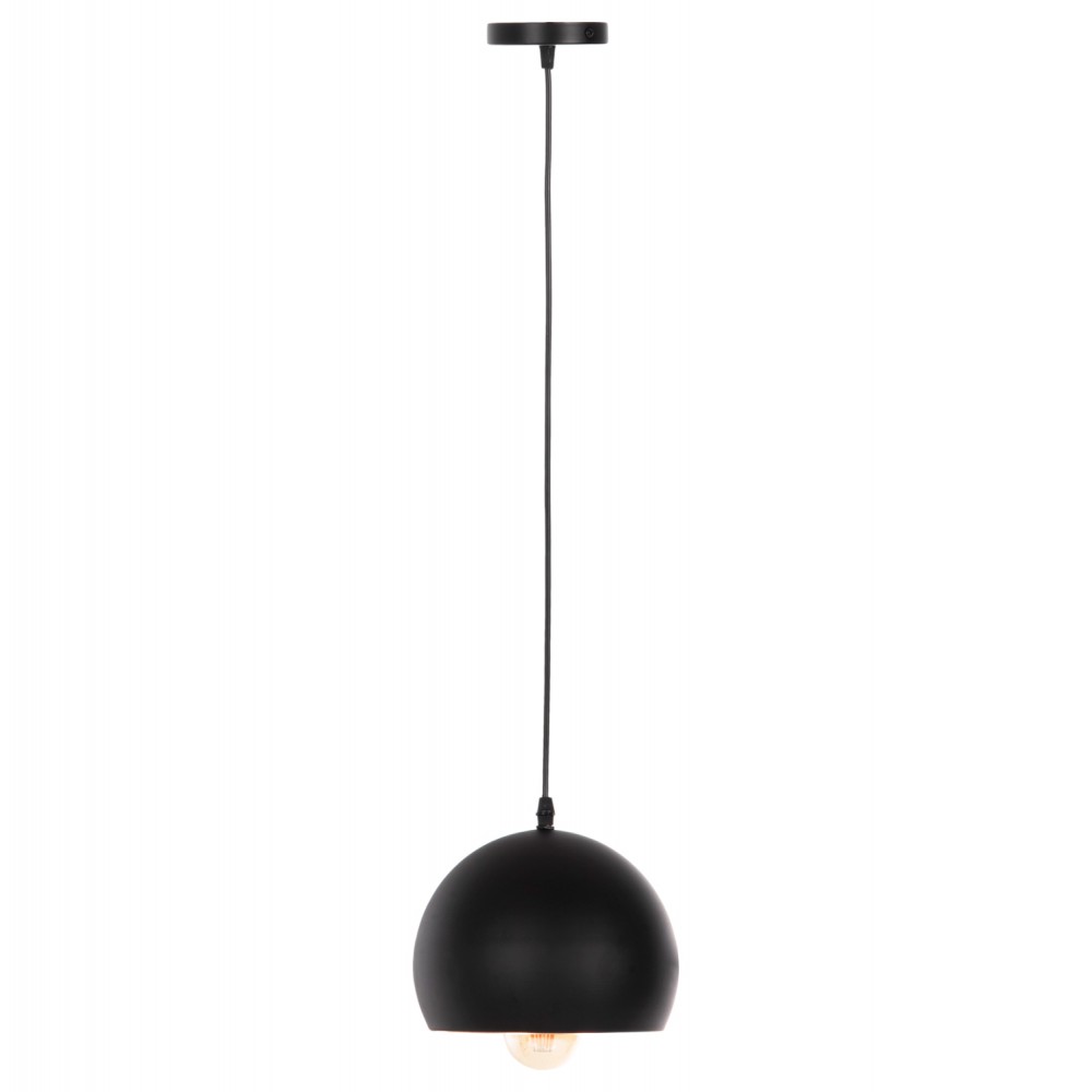 Φωτιστικό οροφής μονόφωτο από αλουμίνιο σε χρώμα μαύρο Φ20x113