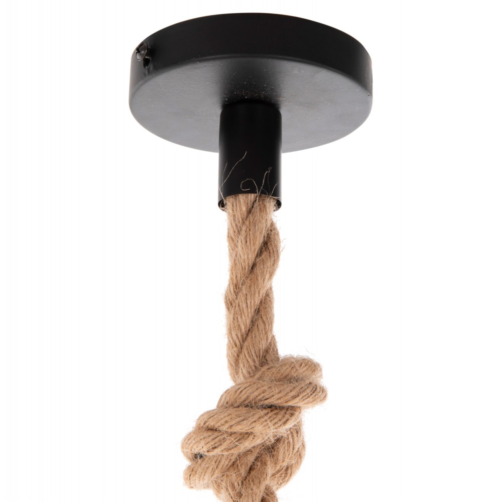 Φωτιστικό οροφής μονόφωτο από σχοινί σε χρώμα φυσικό Φ51x155