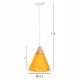 Φωτιστικό οροφής μονόφωτο από μέταλλο σε χρώμα κίτρινο Φ21,5x115