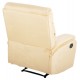 Πολυθρόνα  relax "YASUMU" από βελούδο σε χρώμα εκρού 80x93x100
