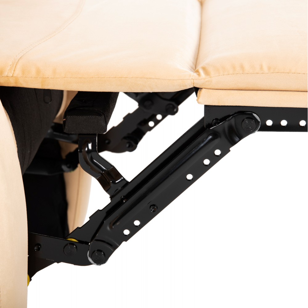 Πολυθρόνα  relax "YASUMU" από βελούδο σε χρώμα εκρού 80x93x100