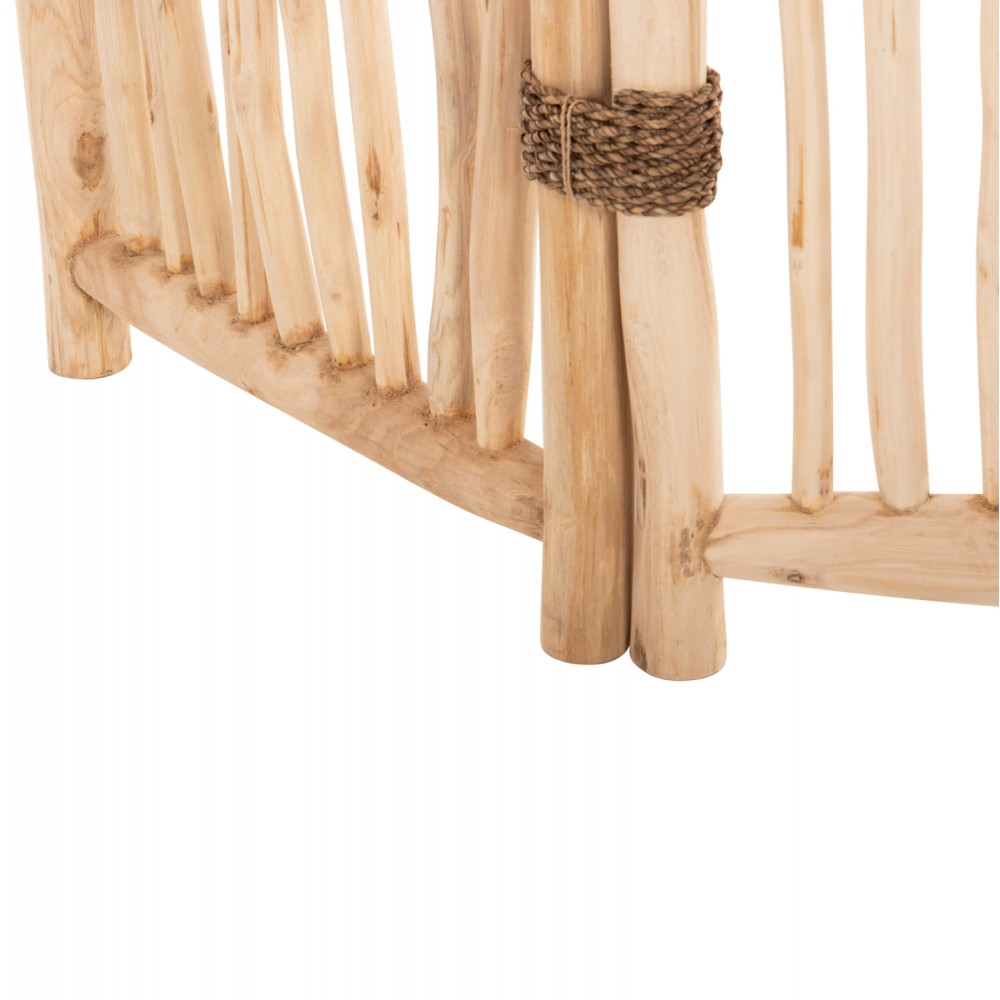 Παραβάν "ZENDOR" από ξύλο σε χρώμα φυσικό 165x180