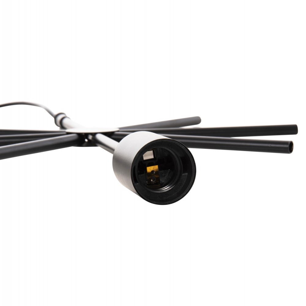 Φωτιστικό οροφής μονόφωτο από μέταλλο σε χρώμα μαύρο 34x40x106