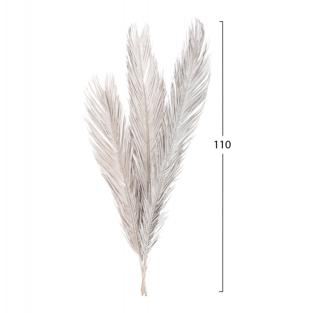 Διακοσμητικό μπουκέτο 3τμχ σε ασημί χρώμα 110Υ