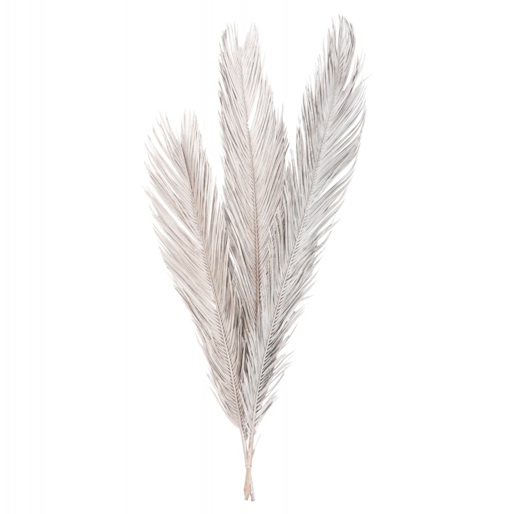 Διακοσμητικό μπουκέτο 3τμχ σε ασημί χρώμα 110Υ