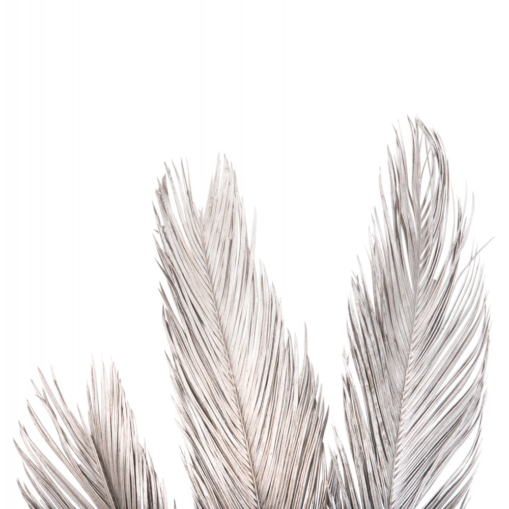 Διακοσμητικό μπουκέτο 3τμχ σε ασημί χρώμα 110Υ