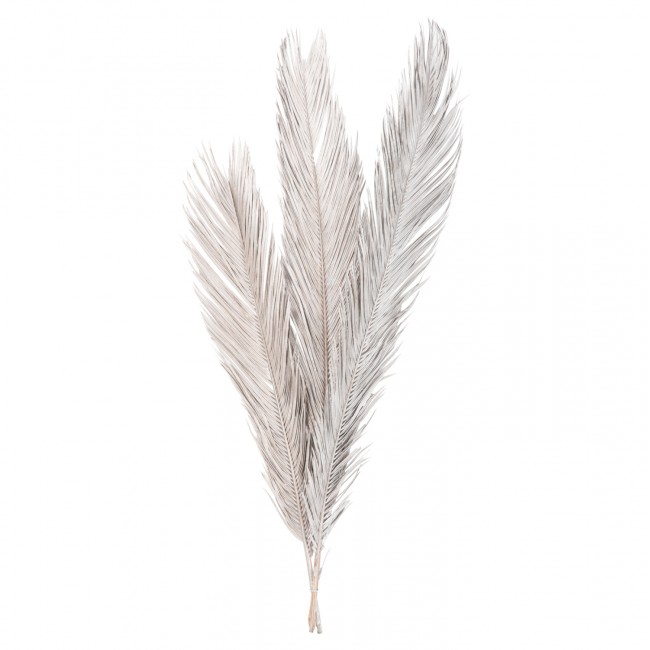 Διακοσμητικό μπουκέτο 3τμχ σε ασημί χρώμα 110Υ