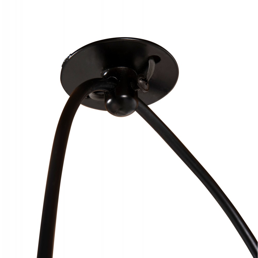 Φωτιστικό οροφής εξάφωτο από μέταλλο σε χρώμα μαύρο Φ100x180