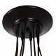 Φωτιστικό οροφής οκτάφωτο από μέταλλο σε χρώμα μαύρο Φ100x180