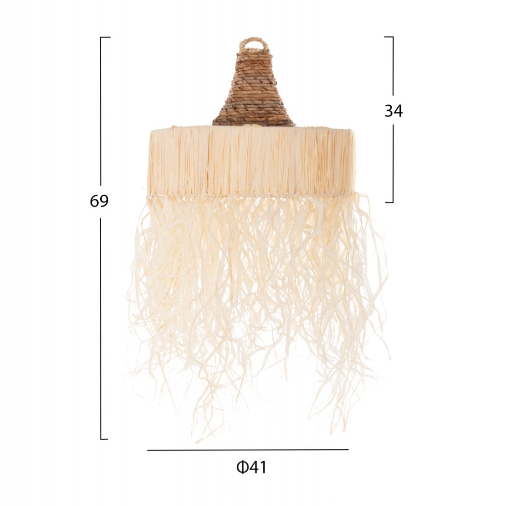 Φωτιστικό οροφής μονόφωτο σε χρώμα φυσικό Φ41x34