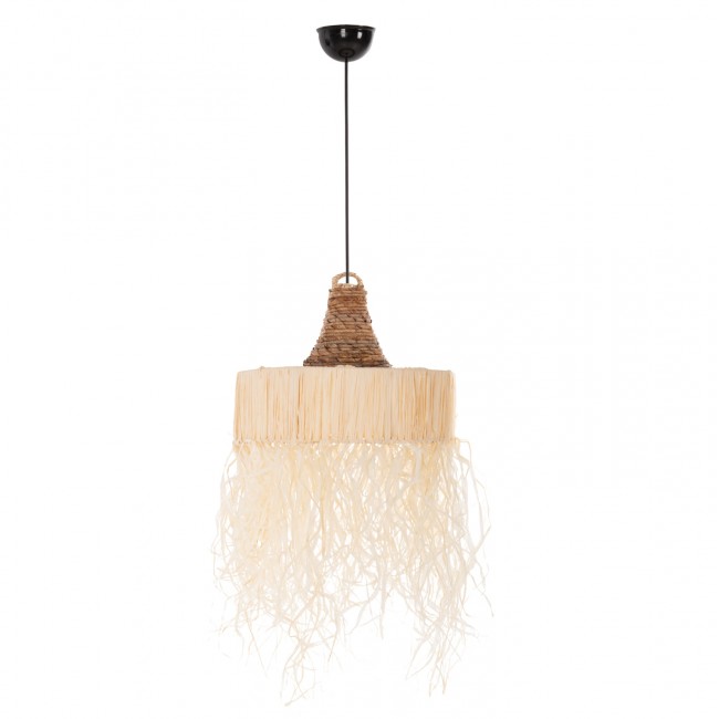 Φωτιστικό οροφής μονόφωτο σε χρώμα φυσικό Φ41x34