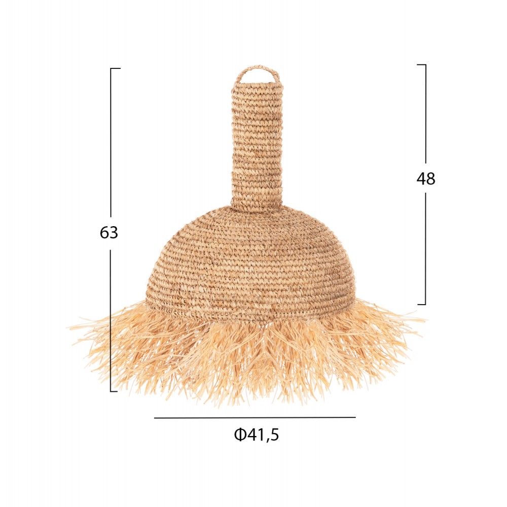 Φωτιστικό οροφής μονόφωτο σε χρώμα φυσικό Φ41,5x48