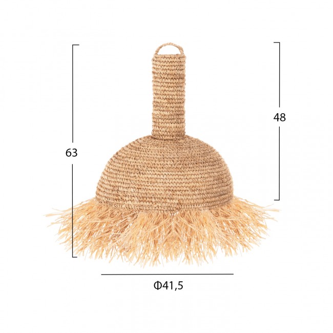 Φωτιστικό οροφής μονόφωτο σε χρώμα φυσικό Φ41,5x48