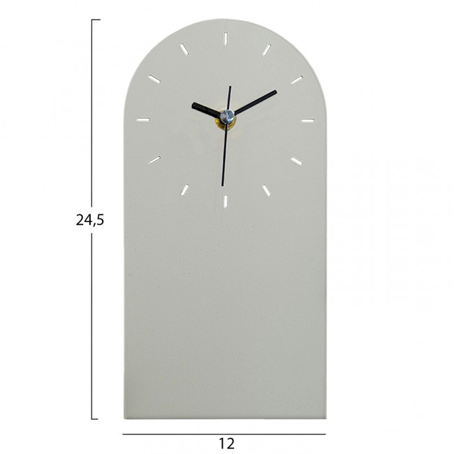 Ρολόι επιτραπέζιο από μέταλλο σε χρώμα γκρι 12X24,5