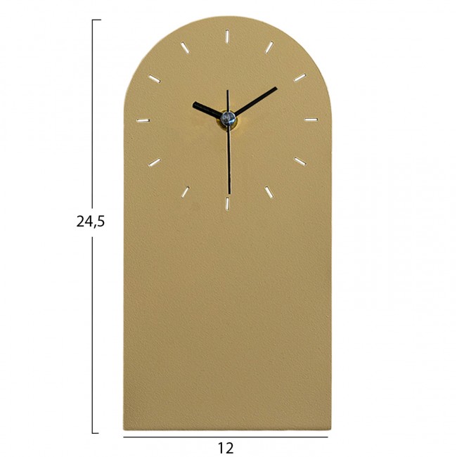 Ρολόι επιτραπέζιο από μέταλλο σε χρώμα καπουτσίνο 12X24,5